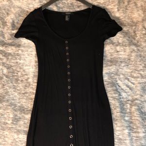 Ribbed short sleeve bodycon dress